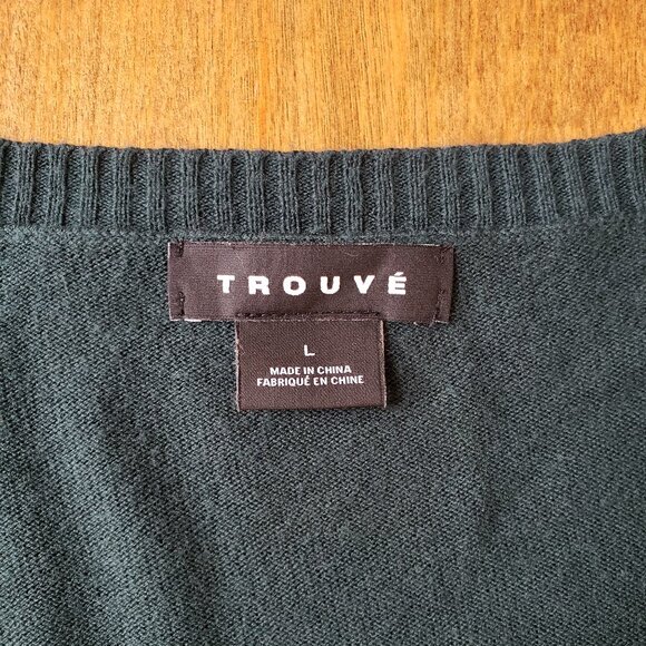 TROUVE, Long sleeve pullover hunter green tunic sweater - Picture 11 of 11